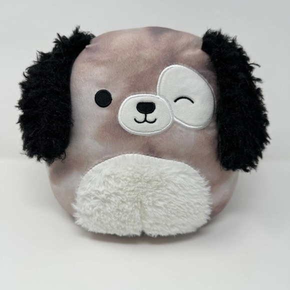 Original Squishmallows Zerdan Dog Fuzzy Ears 8" Plush Marbled Brown Gray Winking - Picture 2 of 16